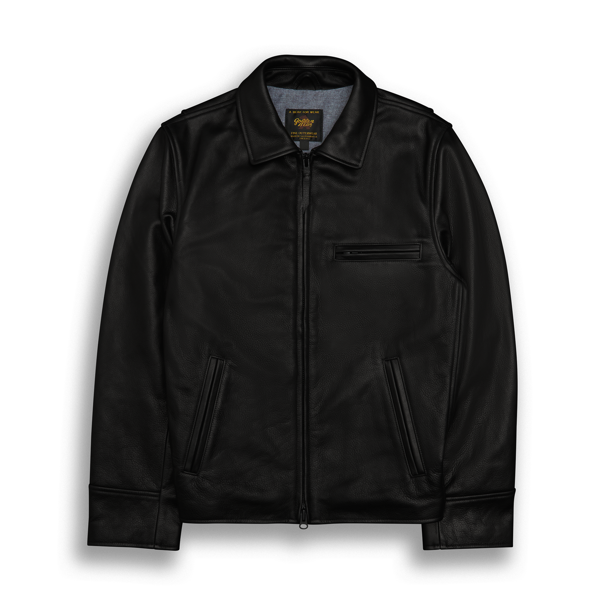 THE WATERFRONT - Black Naked Leather Contemporary Fit – Golden THE WATERFRONT - Black Naked Leather Contemporary Fit – Golden