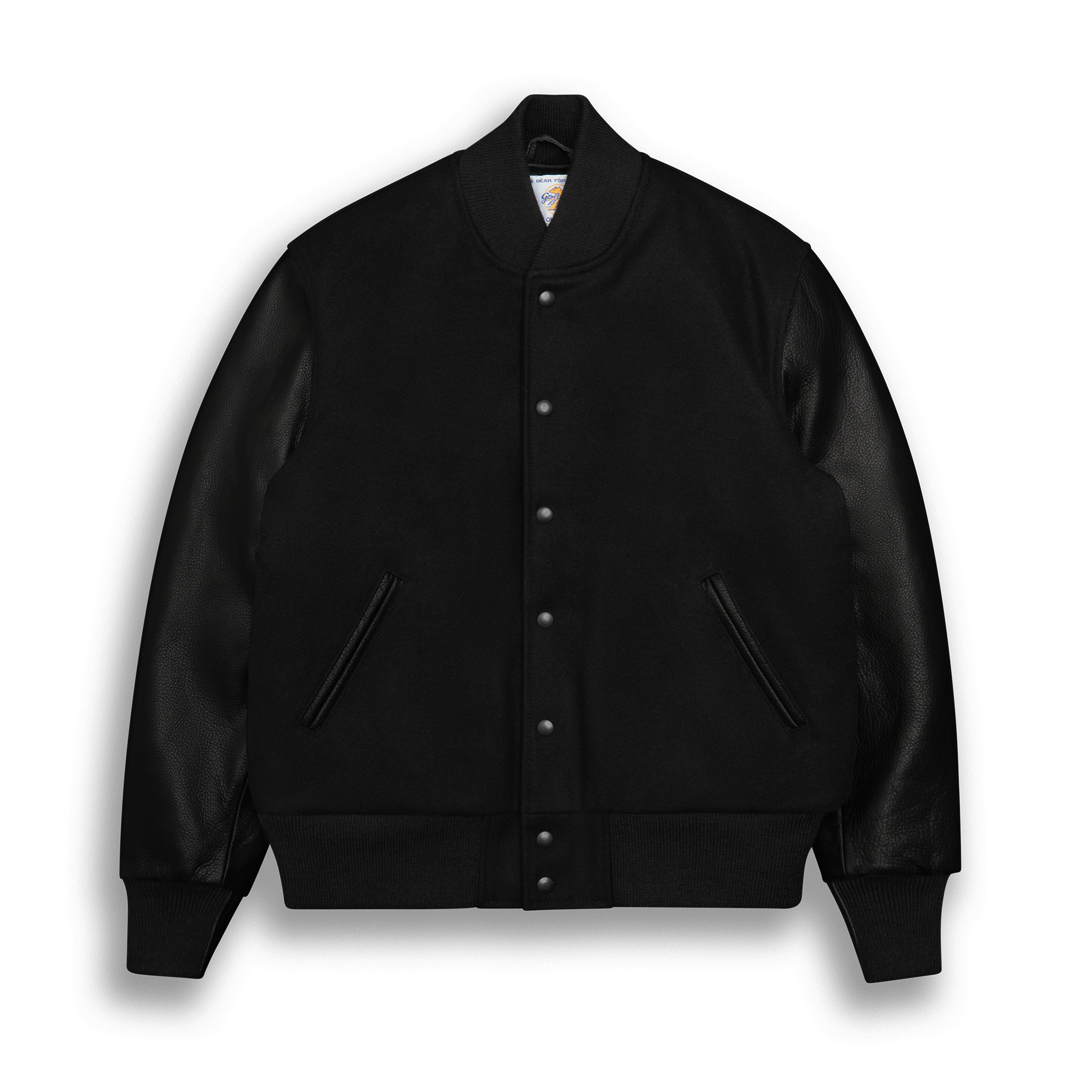 THE ALBANY - Black Melton Wool/Black Leather Classic Fit – Golden THE ALBANY - Black Melton Wool/Black Leather Classic Fit – Golden