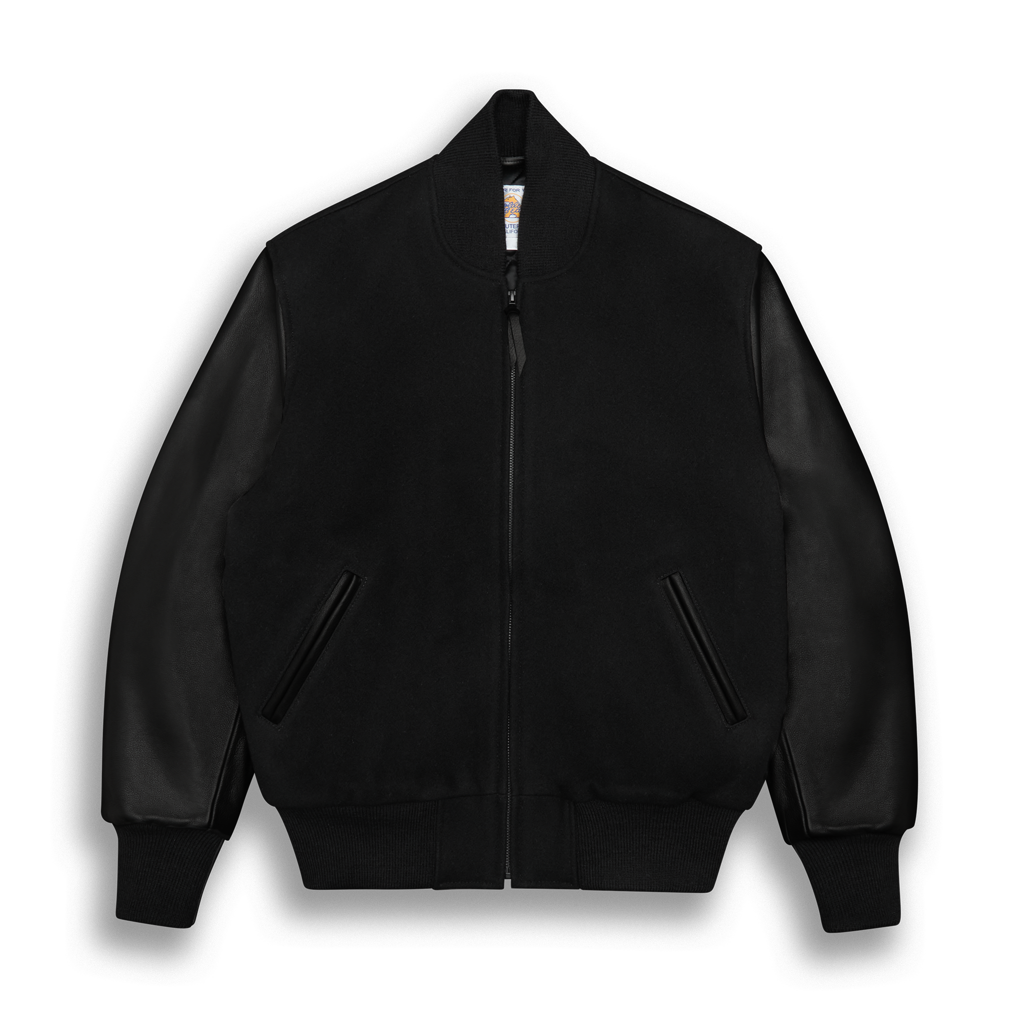 THE PLAYER - Black Melton Wool/Black Leather Classic Fit – Golden THE PLAYER - Black Melton Wool/Black Leather Classic Fit – Golden