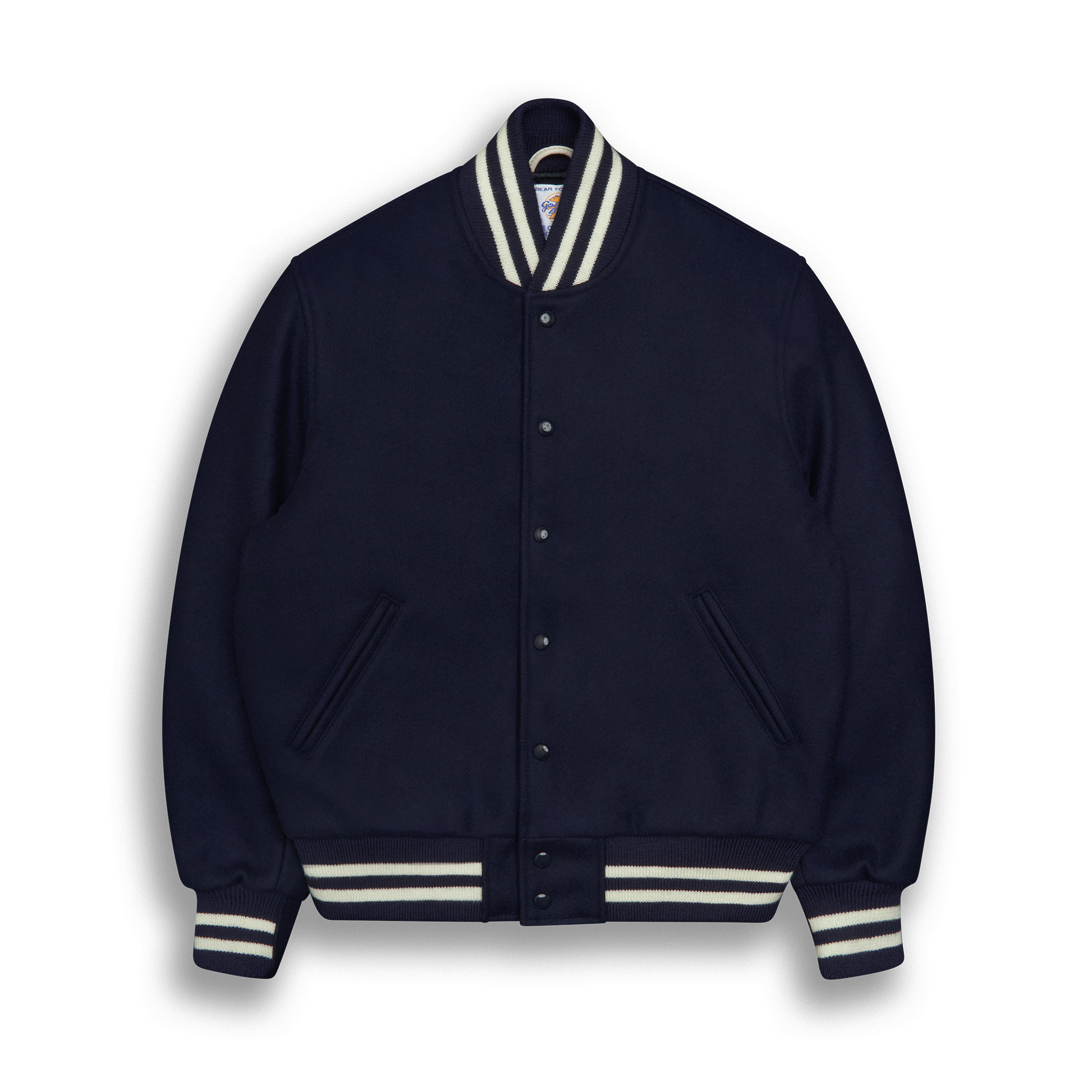 THE PORTOLA - Navy Wool/Striped Cuff Classic Fit – Golden Bear