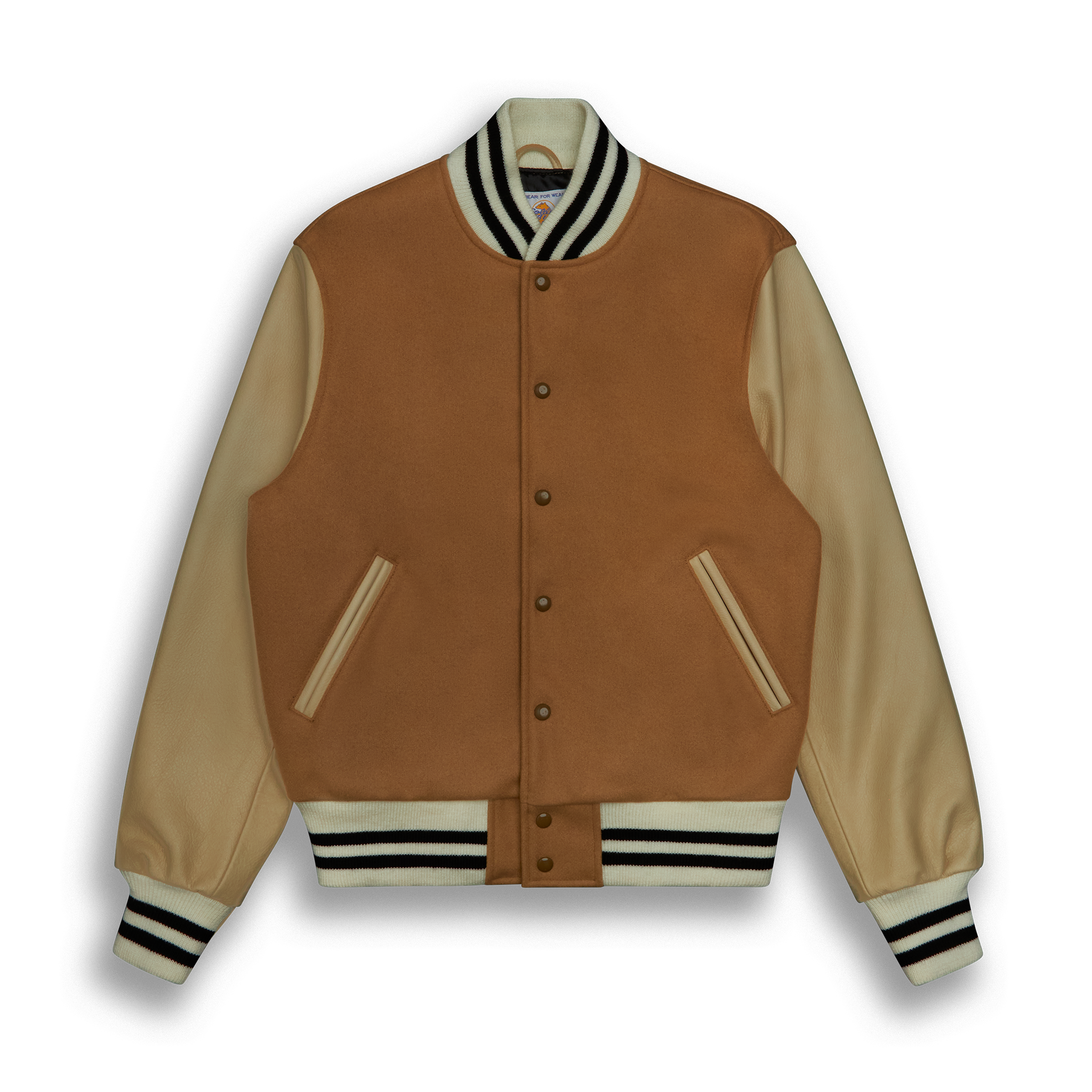 THE ALBANY - Camel Melton Wool/Beige Leather Contemporary Fit