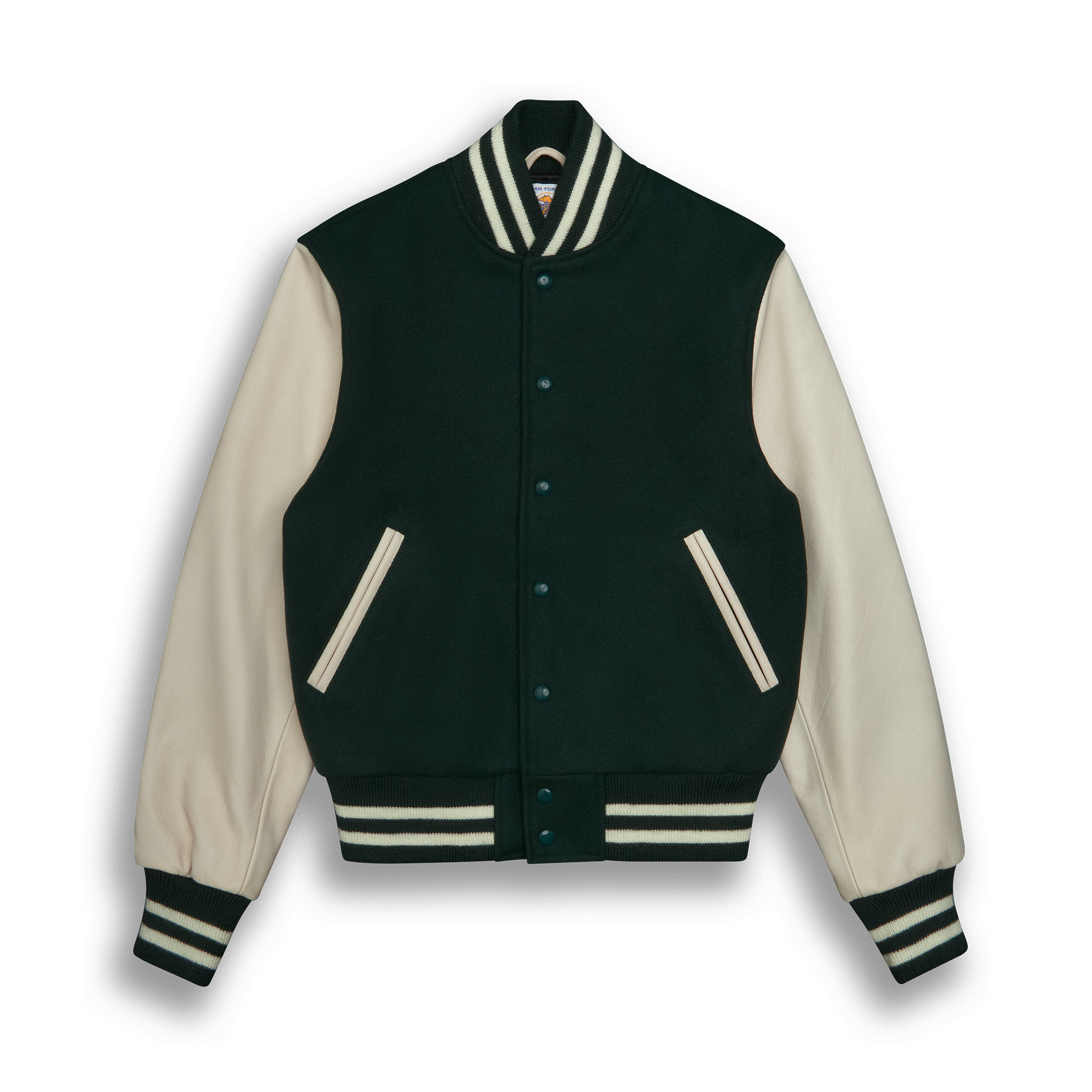 THE ALBANY - Forest Melton Wool/Stone Leather Contemporary Fit