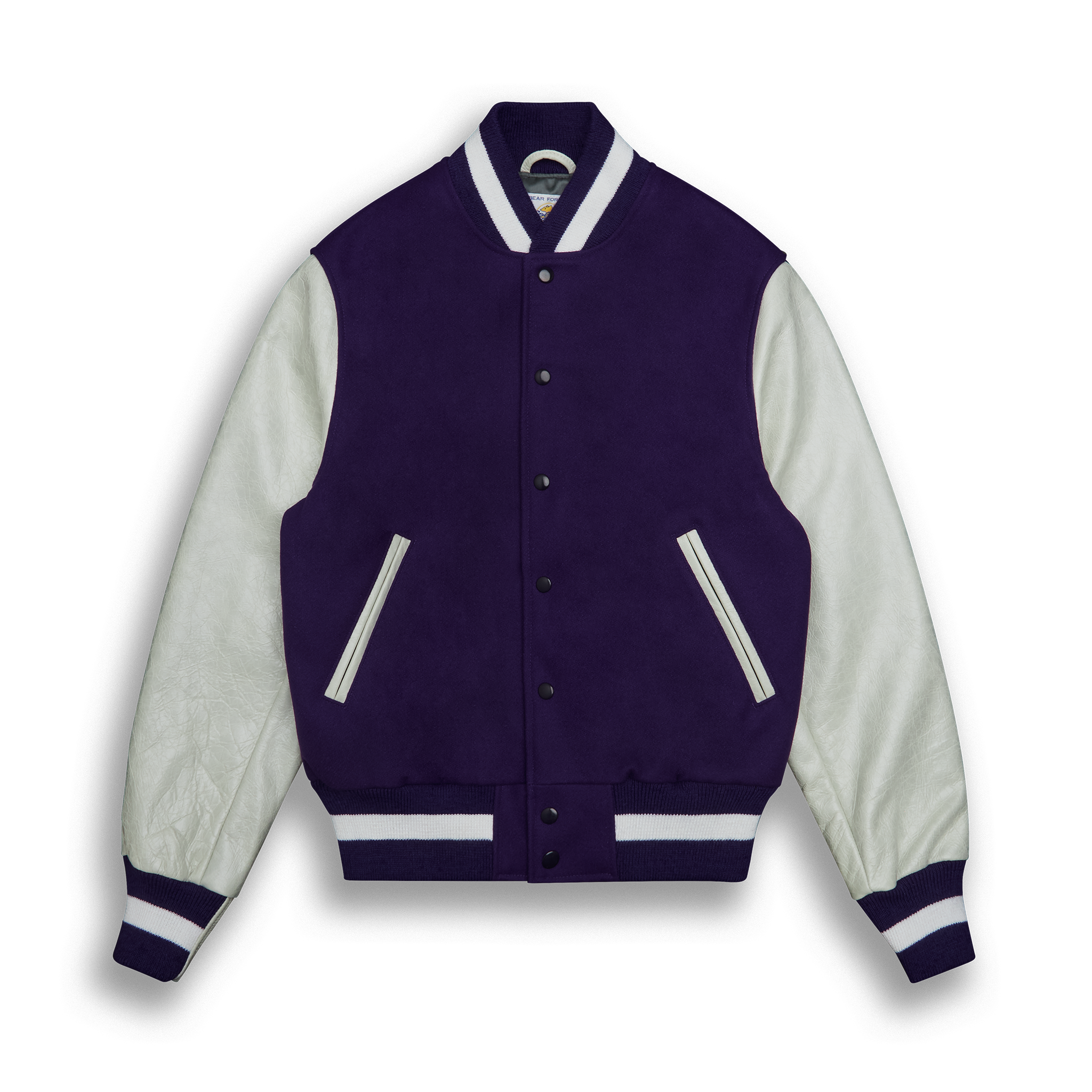 THE ALBANY - Purple Melton Wool/White Leather Contemporary Fit 