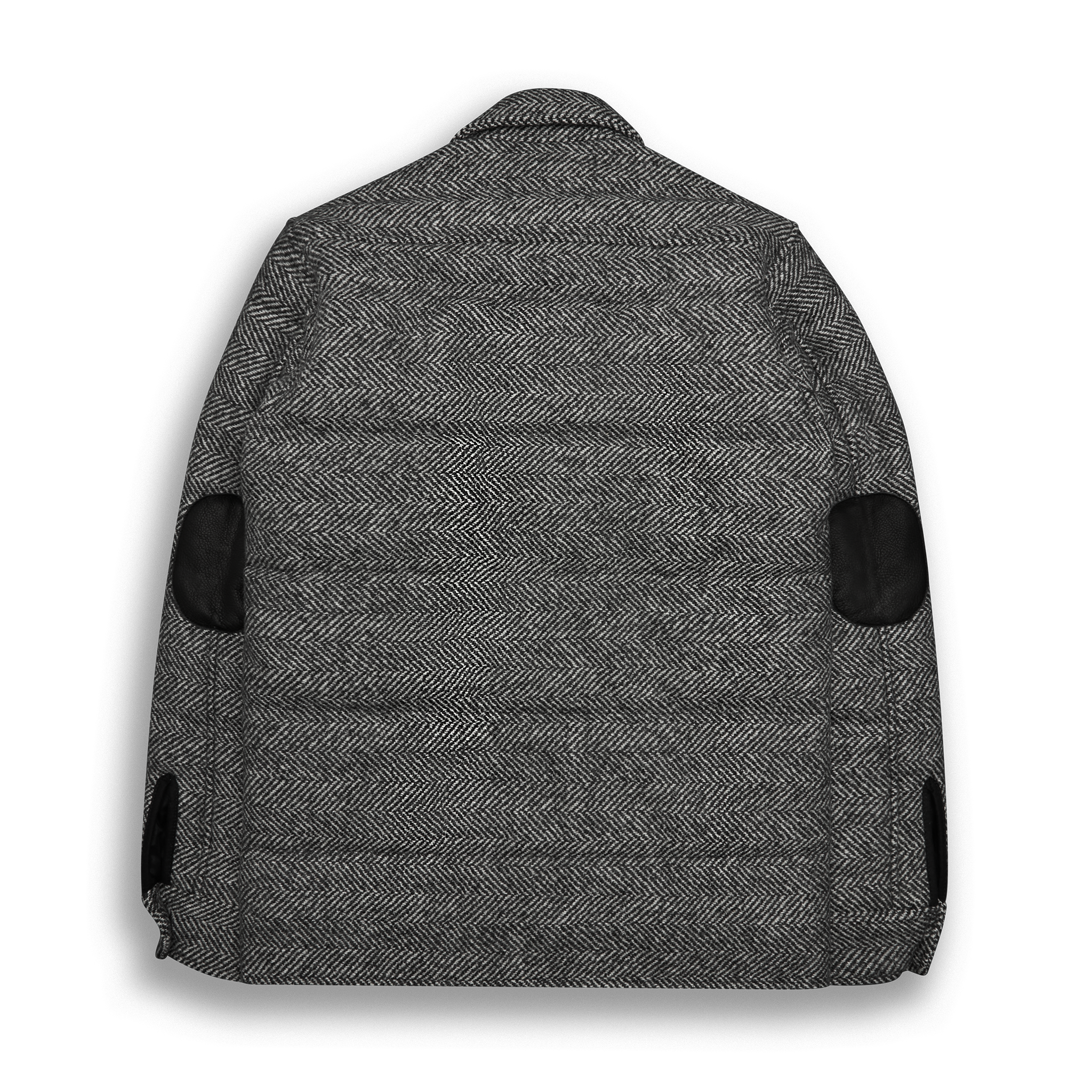 THE POTRERO - Black/Cream Quilted Herringbone Wool Contemporary Fit - Golden Bear Sportswear