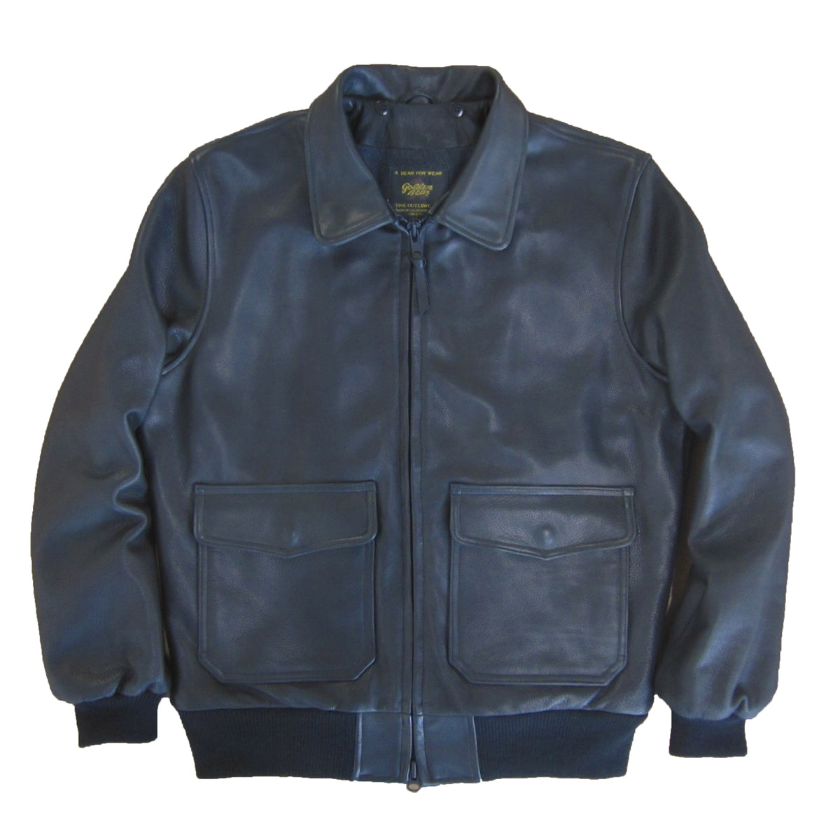 The Carter Dk Brown or Black Naked Leather Bomber Jacket with Detachable Fur Collar