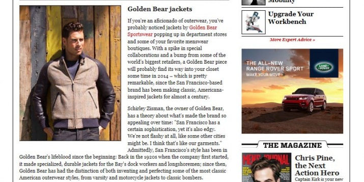 MEN'S JOURNAL- THE RISE OF GOLDEN BEAR