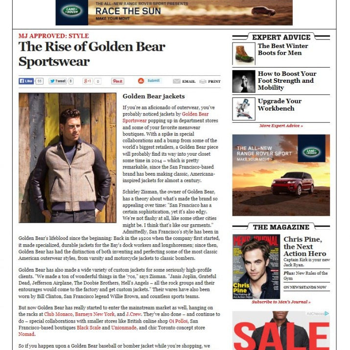 MEN'S JOURNAL- THE RISE OF GOLDEN BEAR