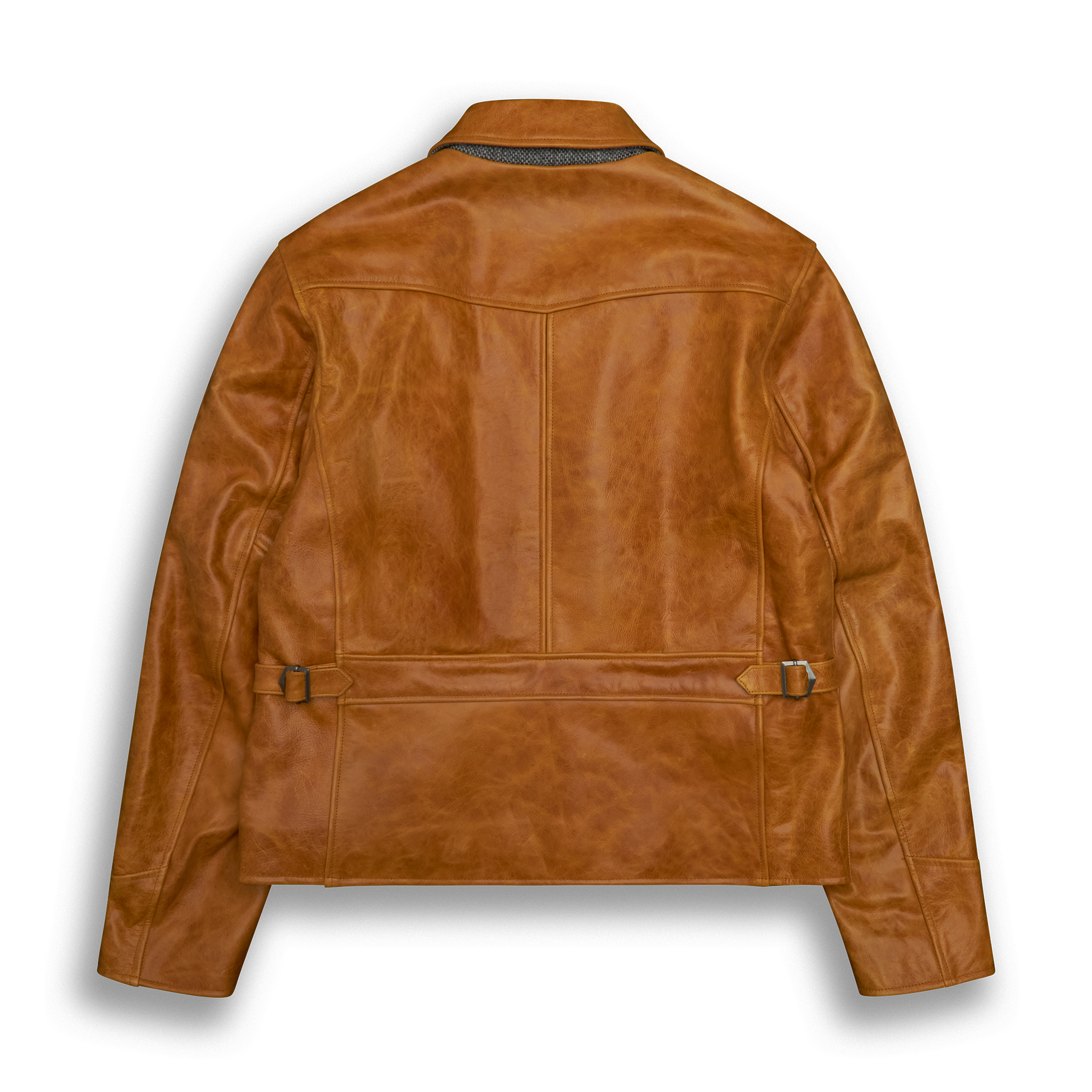 THE WATERFRONT - Original Mustard Leather Contemporary Fit - Golden Bear Sportswear 