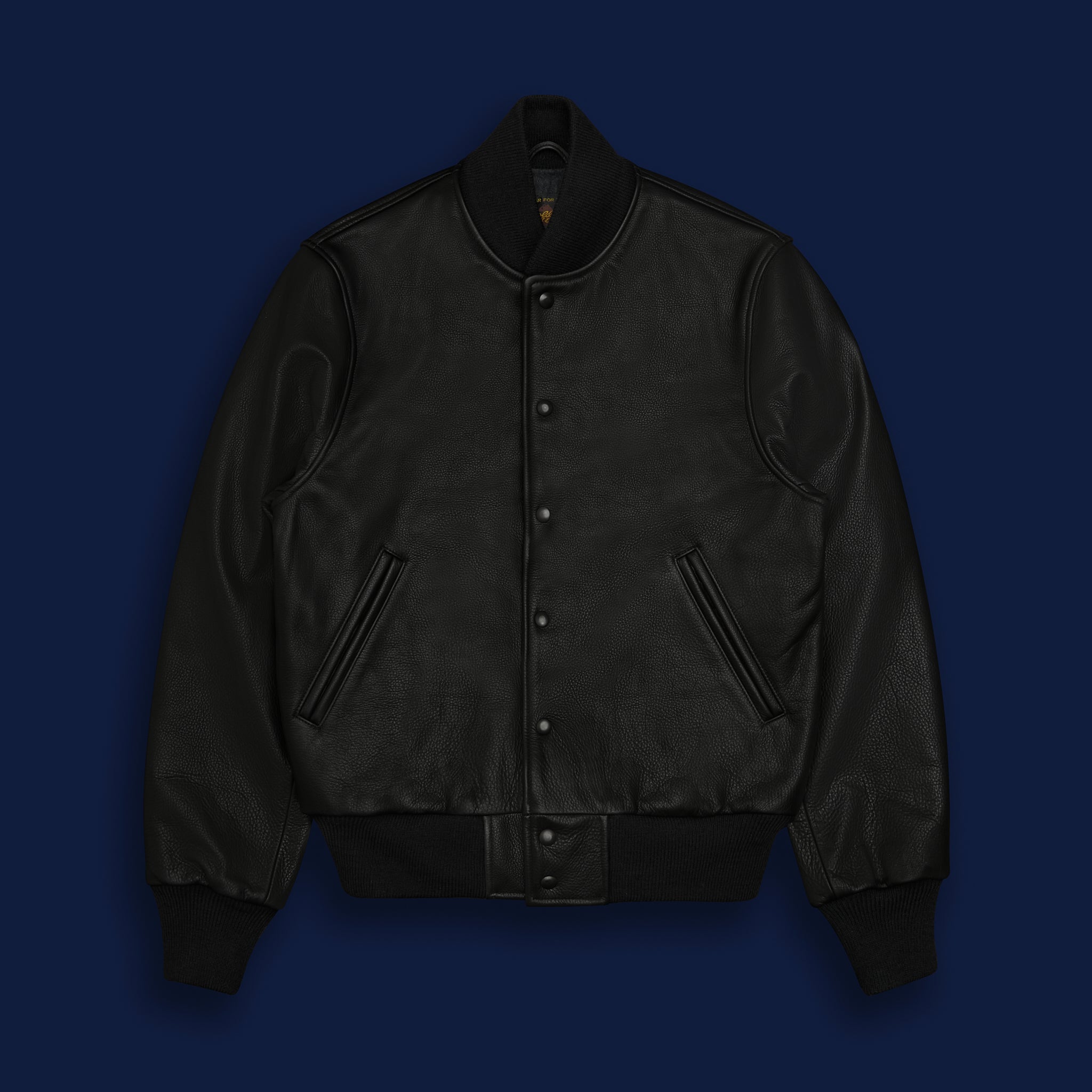 THE DUBOCE - Black Leather Contemporary Fit - Golden Bear Sportswear 