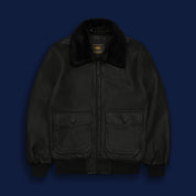 THE CARTER - Black Leather Contemporary Fit - Golden Bear Sportswear 