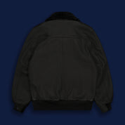 THE CARTER - Black Leather Contemporary Fit - Golden Bear Sportswear 