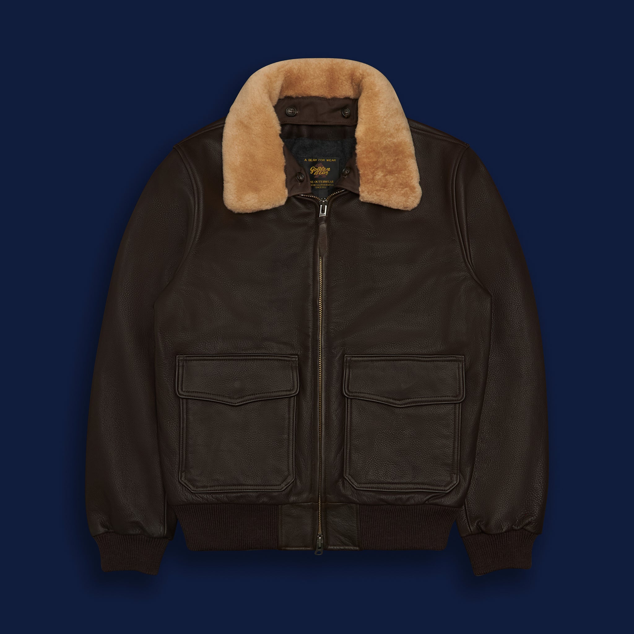 THE CARTER - Cigar Brown Leather Contemporary Fit - Golden Bear Sportswear 