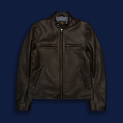 THE LODI - Dark Brown Leather Slim Fit - Golden Bear Sportswear 