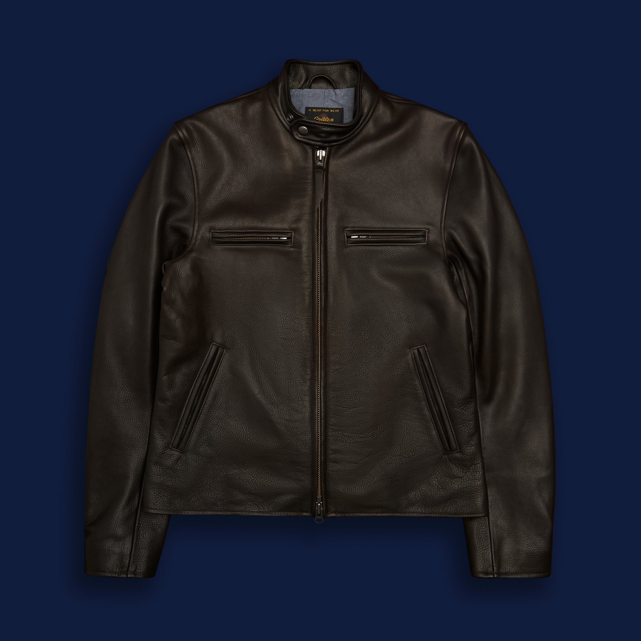 THE LODI - Dark Brown Leather Slim Fit - Golden Bear Sportswear 