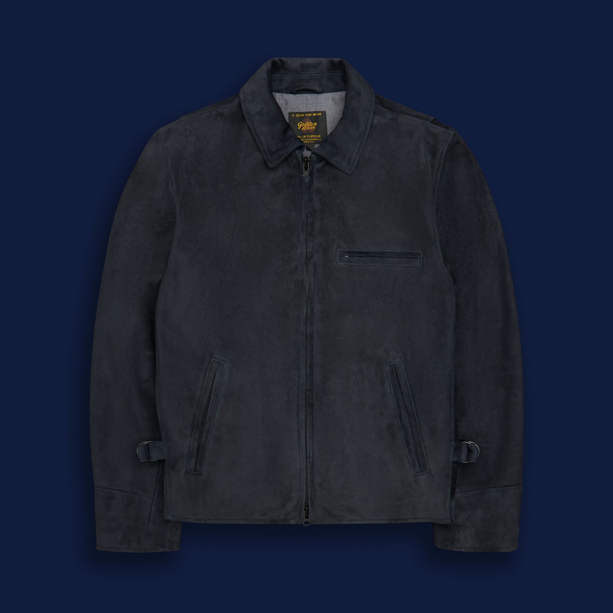 THE WATERFRONT - Dark Navy Suede Contemporary Fit - Golden Bear Sportswear 