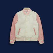 THE PINT SIZE - Natural Melton Wool/Pink Leather Kids Fit - Golden Bear Sportswear 