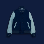 THE PINT SIZE - Royal Blue Melton Wool/Light Blue Leather Kids Fit