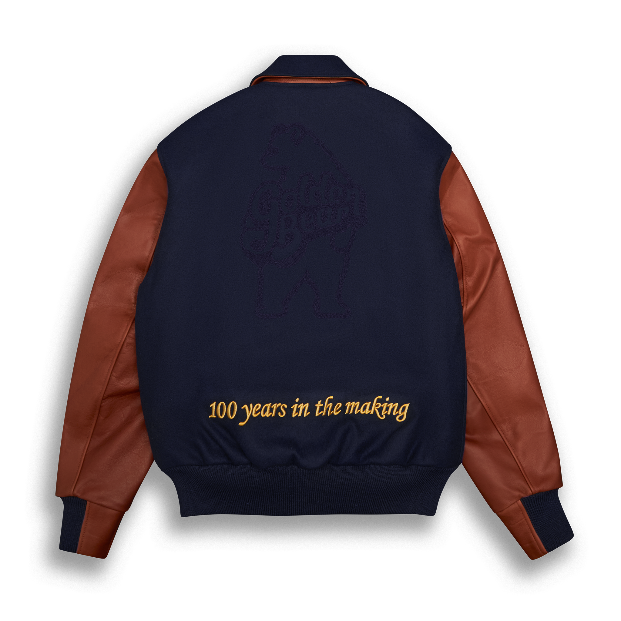 THE ALBANY ANNIVERSARY JACKET - Navy Melton Wool/Mahogany Leather Clas THE ALBANY ANNIVERSARY JACKET - Navy Melton Wool/Mahogany Leather Clas