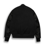 THE ALBANY - Black Melton Wool/Black Leather Classic Fit