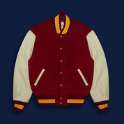 THE ALBANY - Cardinal Melton Wool/Cream Leather Classic Fit - Golden Bear Sportswear 