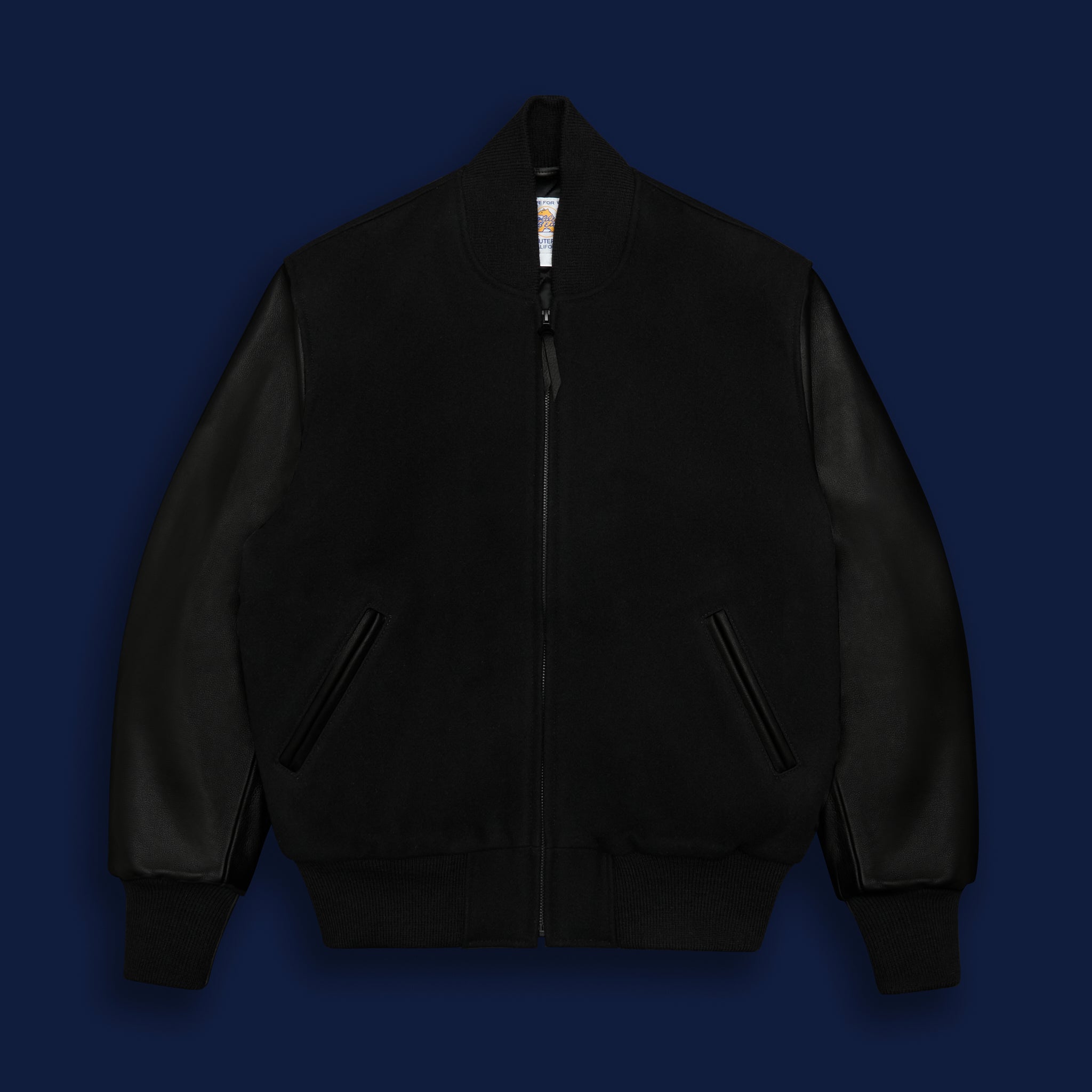 Black Leather Classic Fit - Golden Bear Sportswear 