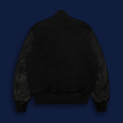 THE PLAYER - Black Melton Wool/Black Leather Classic Fit - Golden Bear Sportswear 