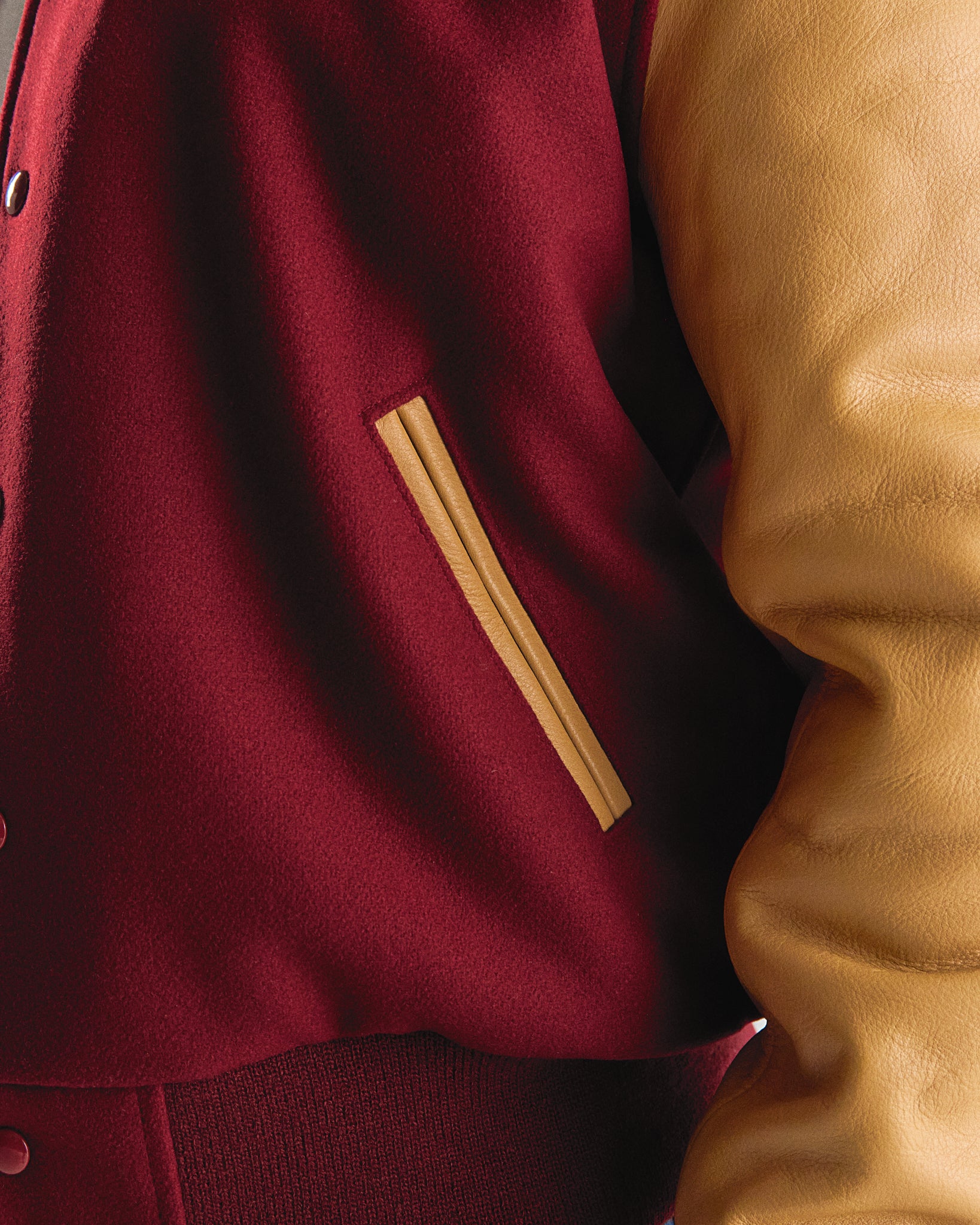 THE ALBANY - Cardinal Melton Wool/Tan Leather Classic Fit – Golden