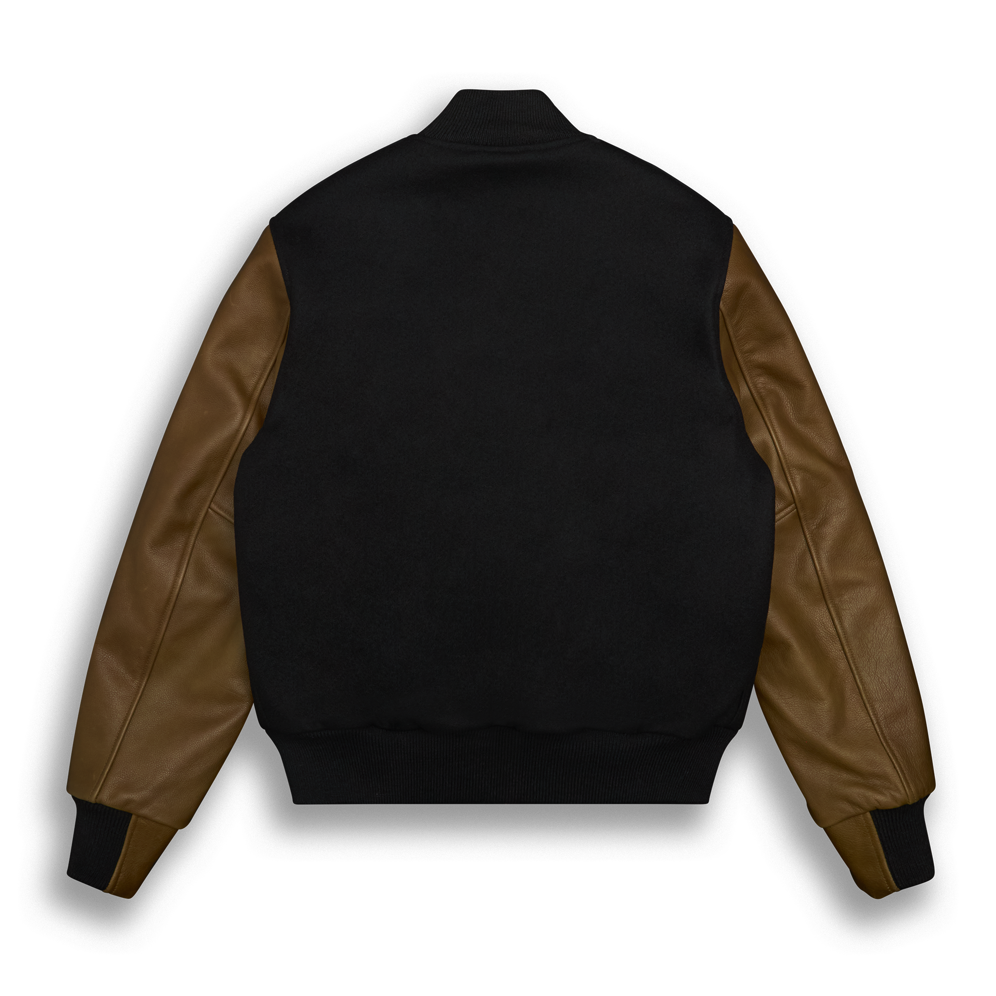 THE ALBANY - Black Melton Wool/Olive Leather Contemporary Fit THE ALBANY - Black Melton Wool/Olive Leather Contemporary Fit