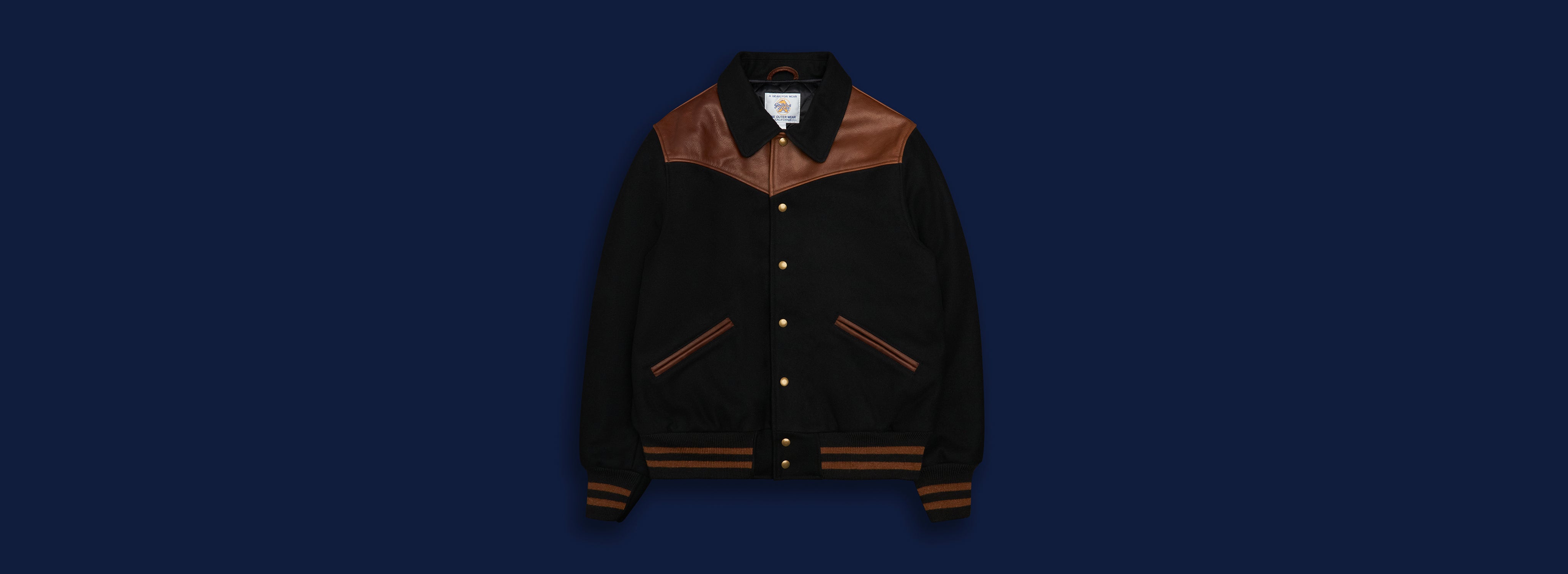 Men's USA made outerwear, varsity, leather & wool jackets. Est