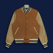 THE ALBANY - Camel Melton Wool/Beige Leather Contemporary Fit - Golden Bear Sportswear 