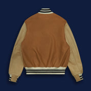 THE ALBANY - Camel Melton Wool/Beige Leather Contemporary Fit - Golden Bear Sportswear 