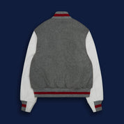 THE ALBANY - Grey Melton Wool/White Leather Contemporary Fit - Golden Bear Sportswear 