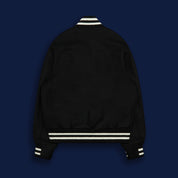 THE PORTOLA - Black Wool/Striped Cuff Contemporary Fit - Golden Bear Sportswear 