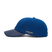 THE WARRIOR - Blue Melton Wool/Leather Cap