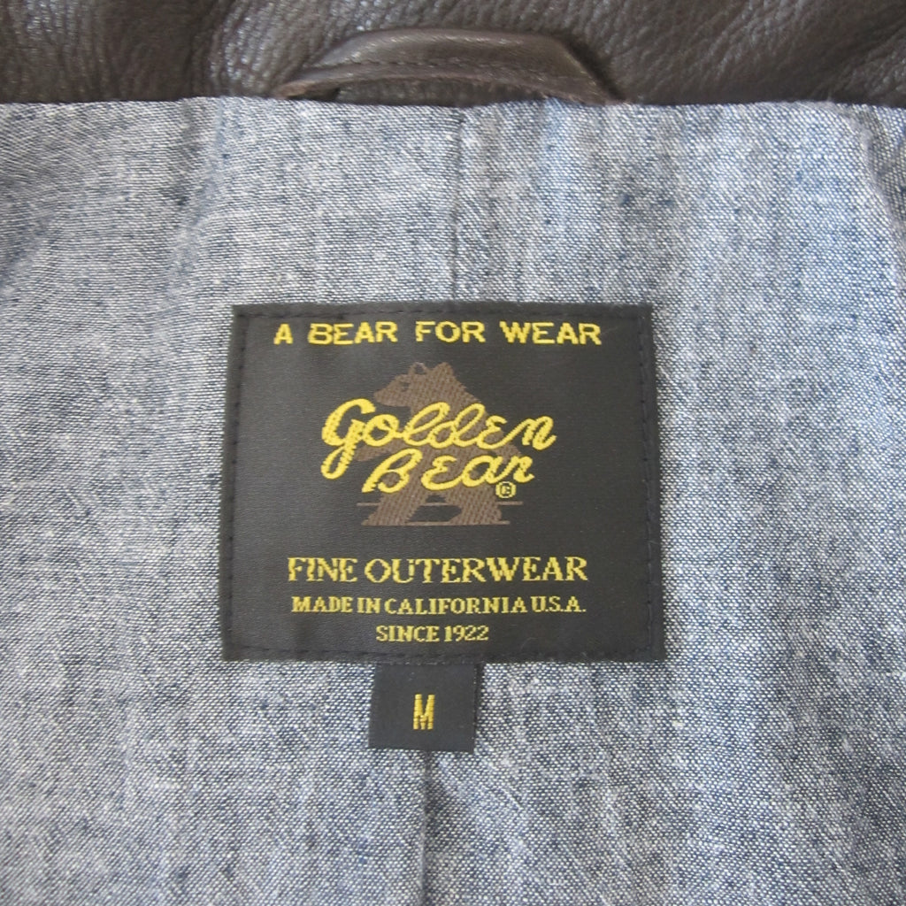 The Brannan - Dark Brown Banded Collar Moto Jacket - Golden Bear Sportswear 