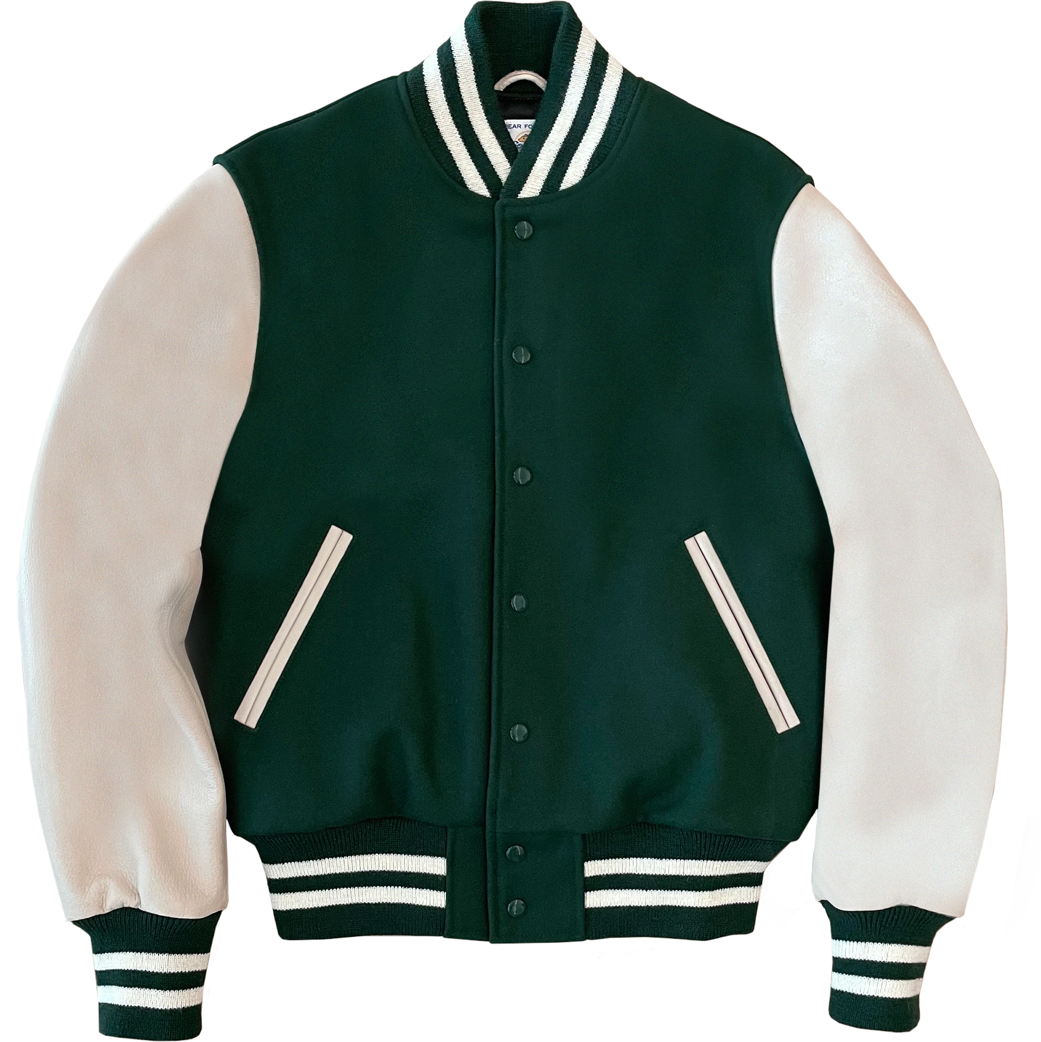 Forest/Stone Varsity Jacket - Golden Bear Sportswear 