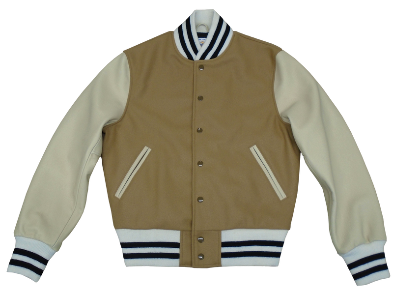 LNG Clothing brown wool blend Varsity jacket Snap Front mens size XXL