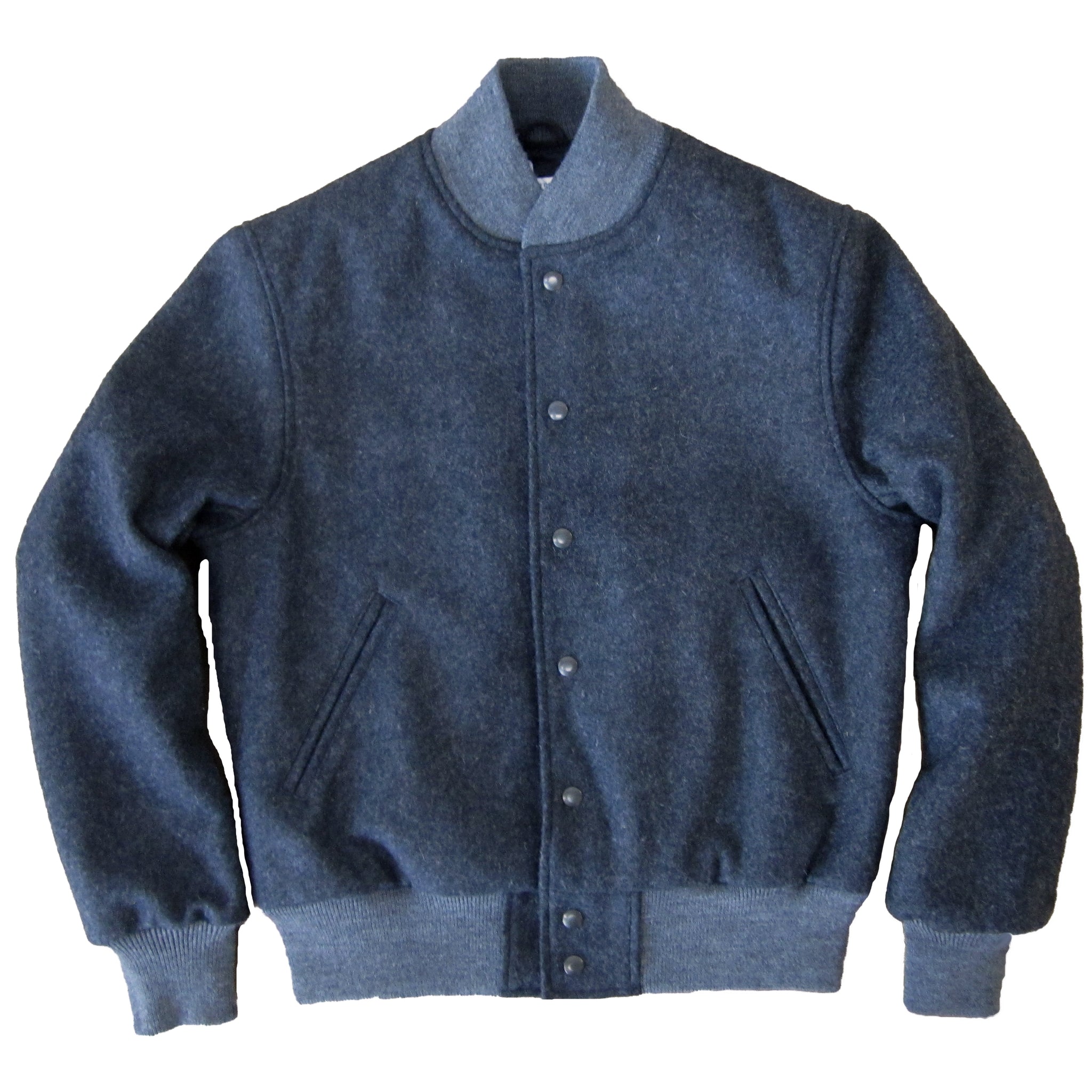 Charcoal Melton All Wool Varsity - Golden Bear Sportswear 
